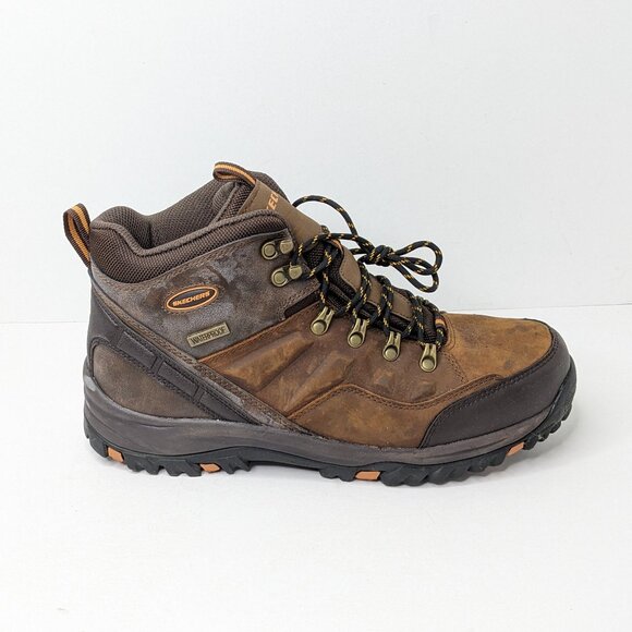 Skechers Traven Waterproof Hiking Boots, Brown Leather, Men\'s 11 M main image 7